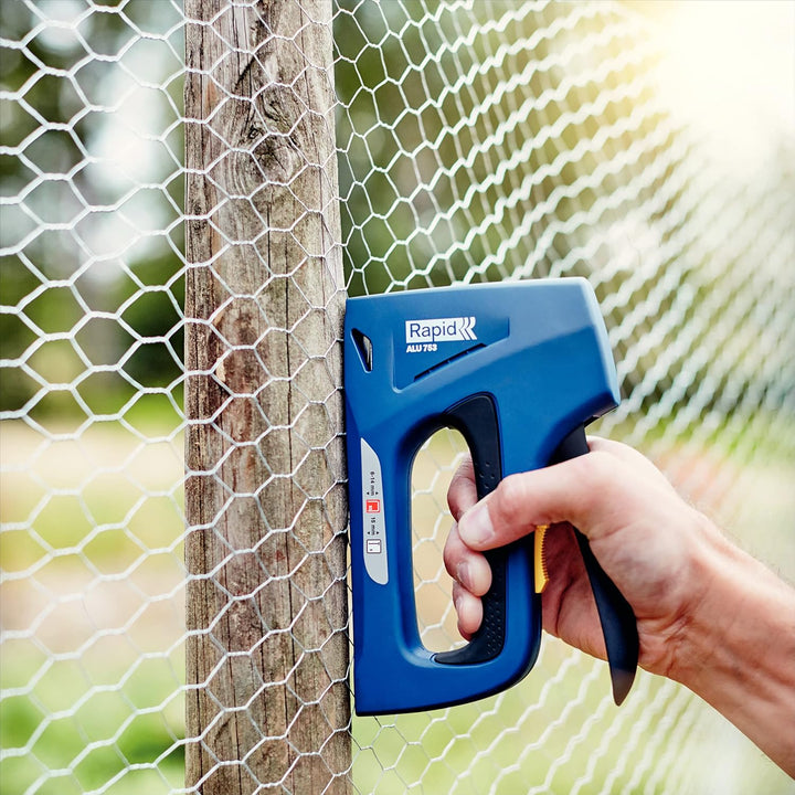 Rapid Handtacker ALU753, Tacker für Holz und Stoffe, Robust, Aluminium, für Klammern Typ 53, 6-14mm
