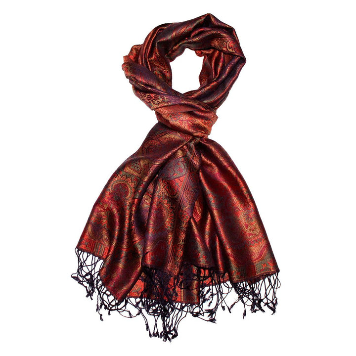 Lorenzo Cana Herren Schal Schaltuch jacquardgewebt 100% Seide 70 cm x 190 cm Paisleymuster Seidensch