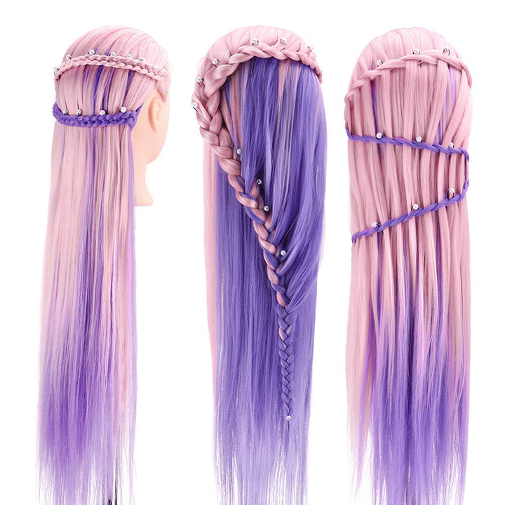 TopDirect 73,7 cm Haarpuppenkopf für Kosmetologie-Training, mit Klemmhalter und Styling-Werkzeugen r