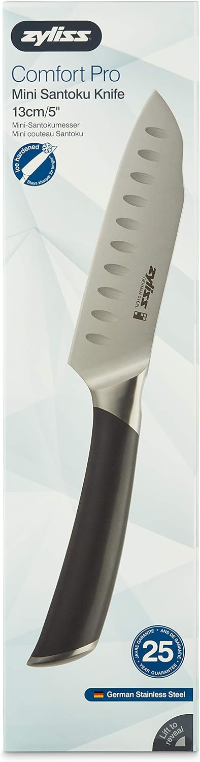 Zyliss E920271 Comfort Pro Santoku messer, Deutscher Edelstahl, Black Handle, Küchenmesser, Spülmasc