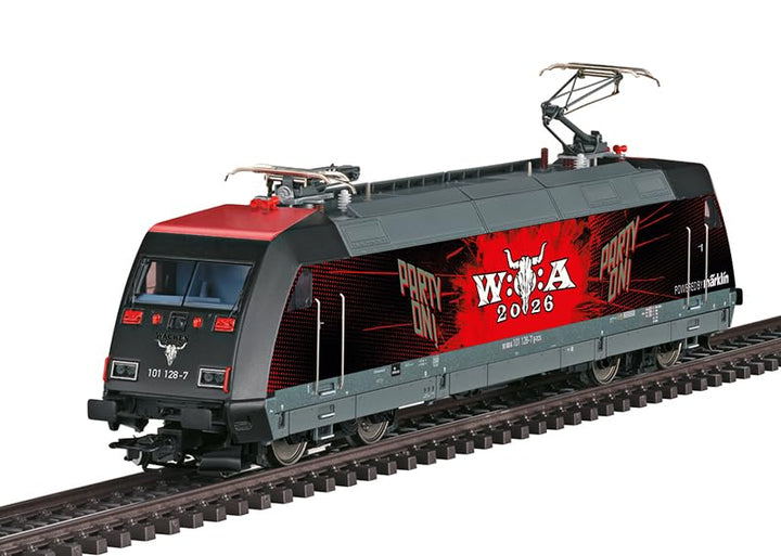 Märklin 39476 Elektrolokomotive BR 101 W:O:A Wacken Design Spur H0 – Sammler Lok für Hard Rock &amp; Met