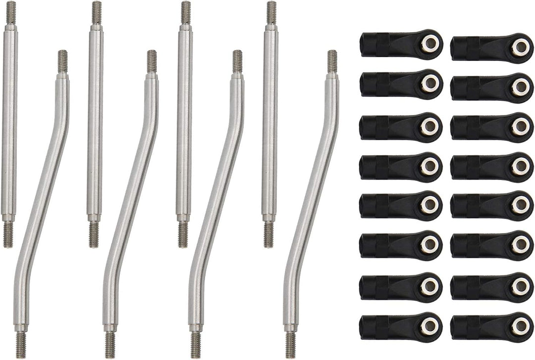 Stahl Steering Pull Rod Link für Axial Capra AXI03004, 8 Stück Rostfreier Linkage Einstellbare Rod L