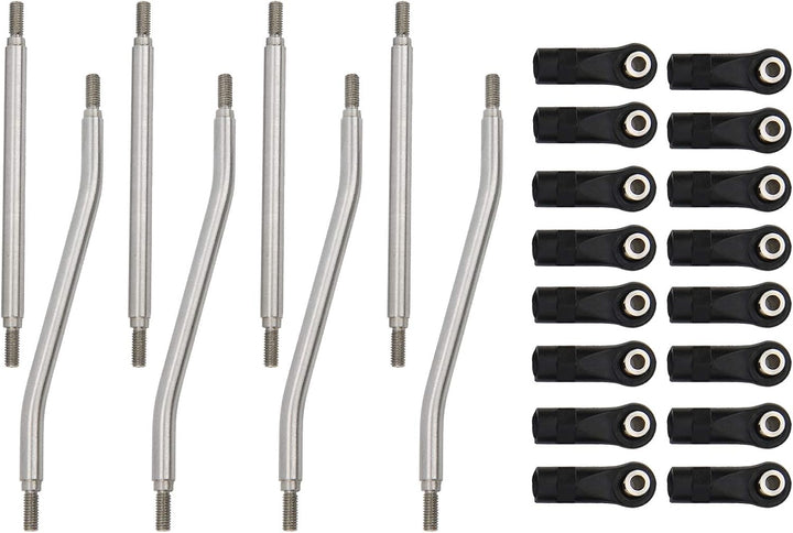 Stahl Steering Pull Rod Link für Axial Capra AXI03004, 8 Stück Rostfreier Linkage Einstellbare Rod L