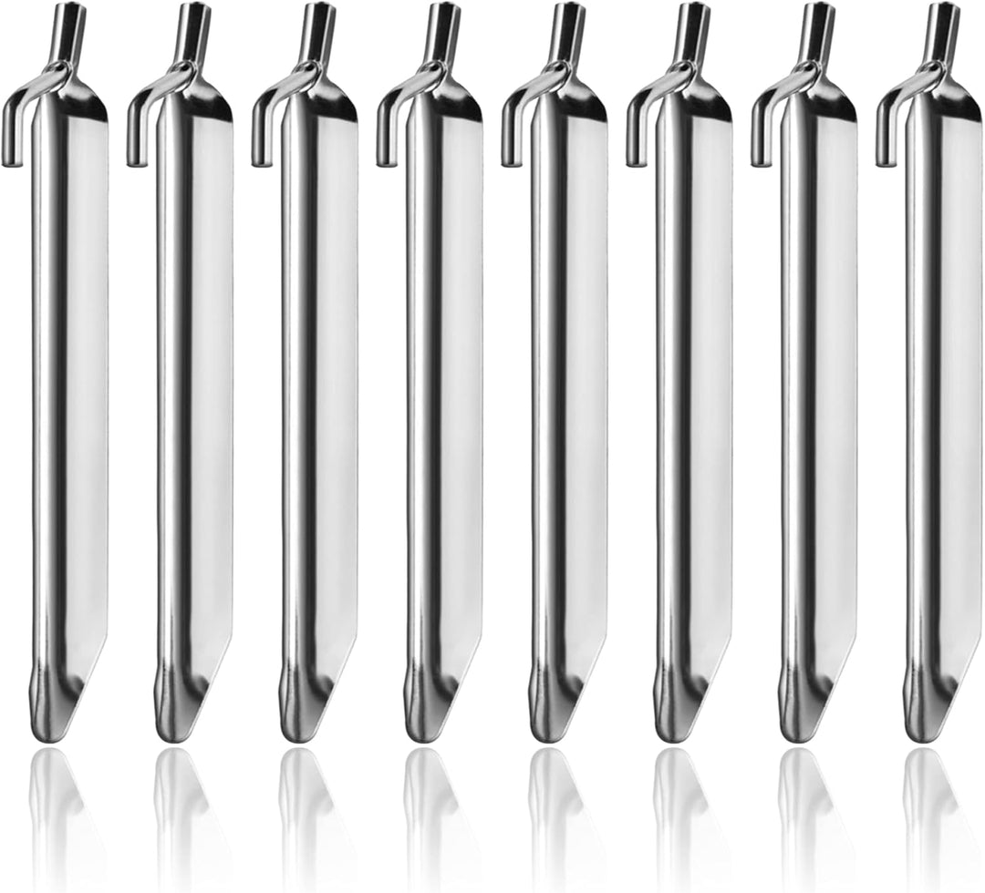 com-four® 16x Zelt-Heringe aus Stahl - robuste Erdnägel in V-Form für Camping und Outdoor - ideal fü