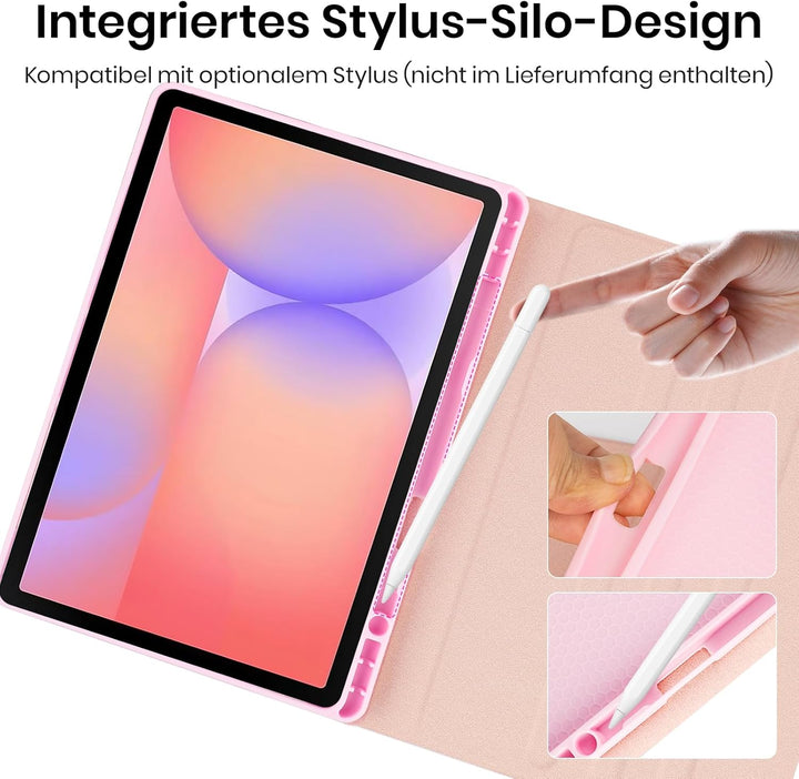 KTOITION Hülle mit Tastatur für Samsung Galaxy Tab S10 FE/S10 Lite/S9 FE/S9, Magnetisch Abnehmbare B