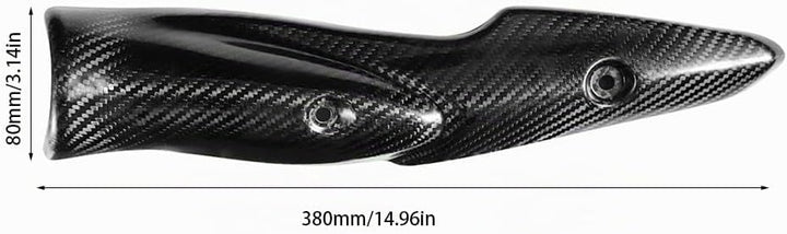 VOBOR Motorrad Hitzeschild, Motorradauspuffanlage Carbon Fiber Hitzeschild Schalldämpferabdeckung Fi
