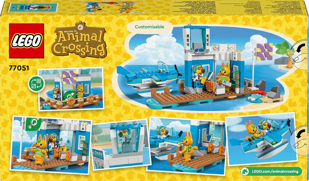 LEGO Animal Crossing Flieg mit Dodo Airlines, Videospiel-Spielset, Flughafen-Spielzeug, Wasserflugze
