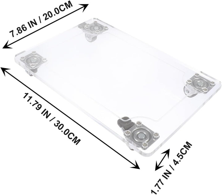 Cabilock Pflanzenroller Blumentopf Gefässroller Pflanzentopf Rollen: Eckig Acryl Transparent Möbelro