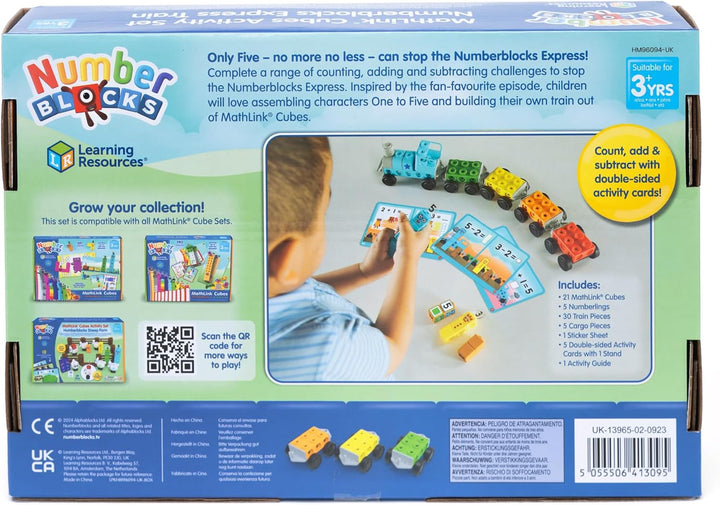 Learning Resources MathLink Würfelset Numberblocks Expresszug, Alter 3 4 5 6, Spielzüge, CBeebies Sp