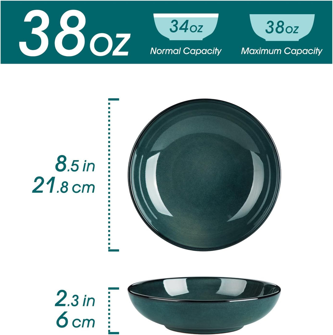 vancasso Stern Suppenteller 4er Set, 1140 Ml grossen Pastateller, Spaghetti Tiefteller, Nudelschalen