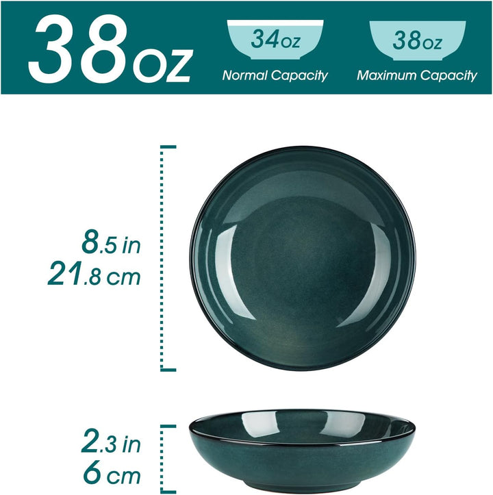 vancasso Stern Suppenteller 4er Set, 1140 Ml grossen Pastateller, Spaghetti Tiefteller, Nudelschalen