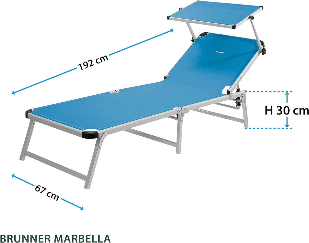 BRUNNER Kinderbett Sonnenschutz Marbella azzrro Azur, Azur