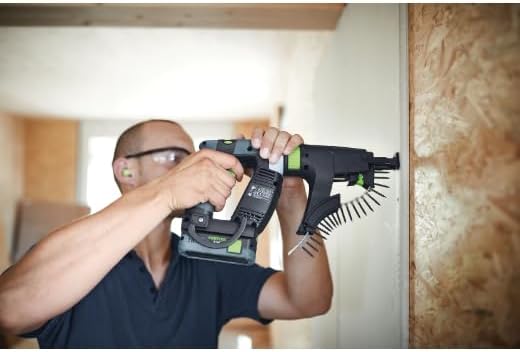 Festool Akku-Bauschrauber DWC 18-2500 Basic DURADRIVE (mit Magazinvorsatz, Tiefenanschlag, Gerüsthak