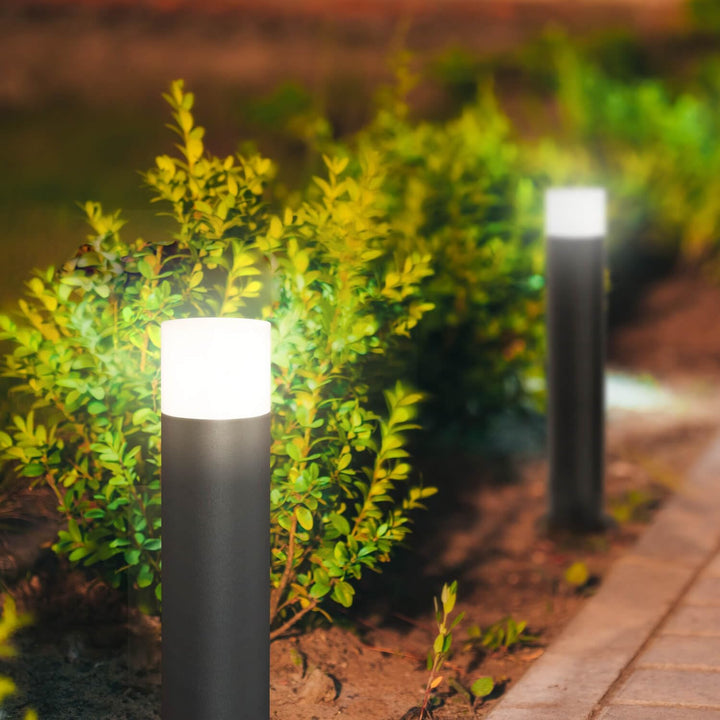 LED Universum Aussenstehleuchte Wegeleuchte 60cm Ø9cm anthrazit aus sehr dickem robustem Aluminium,