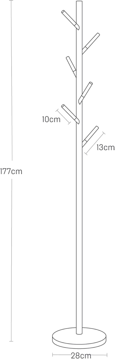 Plain Pole Hanger - white Weiss Single, Weiss Single