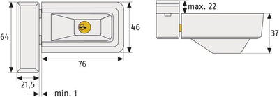 ABUS Fenster-Zusatzsicherung 3030 AL0145 - Schwenkbares Sicherheitsschloss für Fenster und Türen, gl