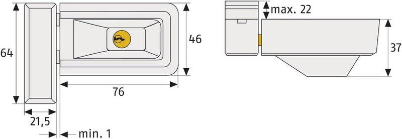 ABUS Fenster-Zusatzsicherung 3030 AL0145 - Schwenkbares Sicherheitsschloss für Fenster und Türen, gl