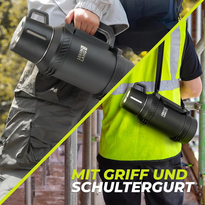 LEBENLANG Thermosflasche 1,5 Liter - 24h Heiss Inkl. Becher, Teesieb, Tragegurt I Trinkflasche Therm