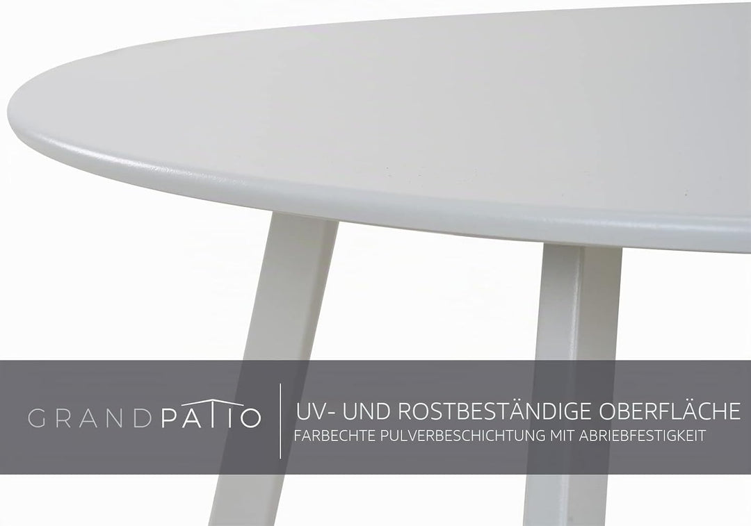 Grand patio Kaffeetisch Beistelltisch Outdoor Tisch Balkontisch, Einfacher Aufbau, Beistelltisch für