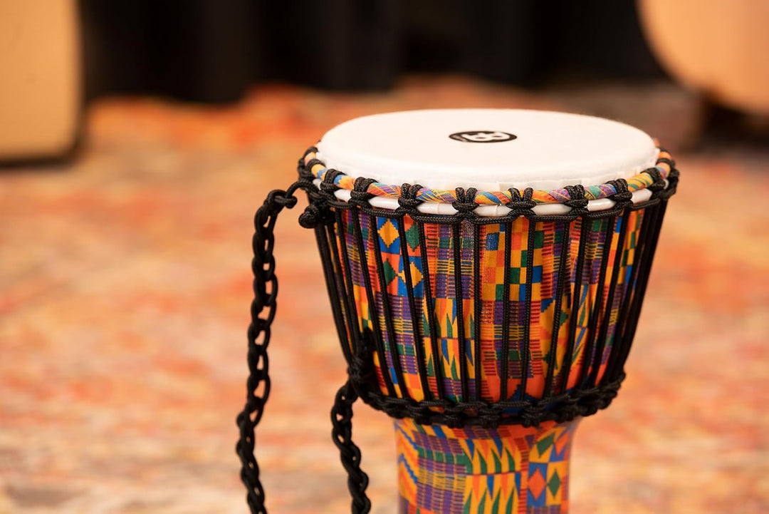 Meinl Percussion 20cm Rope Tuned Travel Series Djembe Trommel - mit Ziegenfell - Musikinstrument für