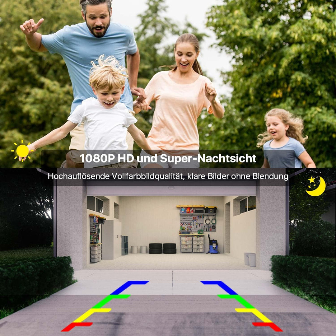 WiFi Rückfahrkamera, 5G 1080P HD Auto Rückfahrkamera für iPhone iPad Android Smart Phone Tablet mit