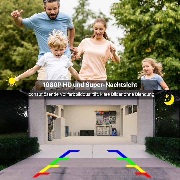 WiFi Rückfahrkamera, 5G 1080P HD Auto Rückfahrkamera für iPhone iPad Android Smart Phone Tablet mit