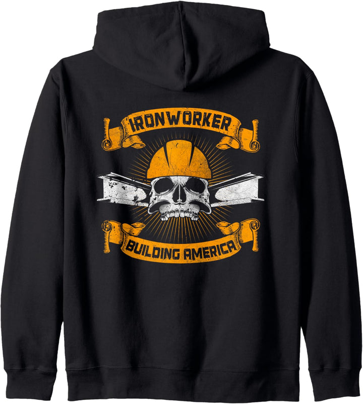 Ironworker Shirts Union Gift Design On Back Of Clothing Kapuzenjacke