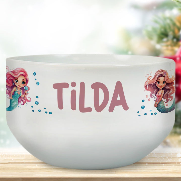 GRAZDesign Müslischale mit Name Meerjungfrau Mädchen Schale personalisiert Keramik