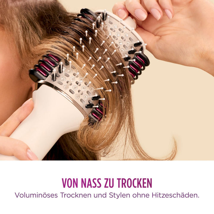 Shark SmoothStyle Warmluftbürste mit Glättungskamm, inkl. Aufbewahrungstasche, Nasshaar-Modus, Trock
