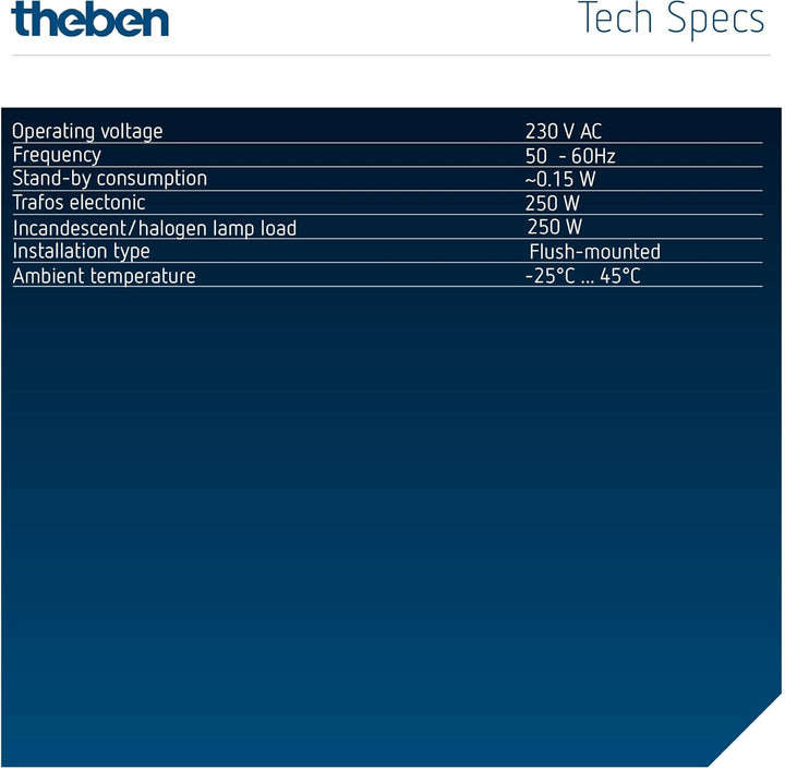 Theben 5420130 DIMAX 542 plus S I Unterputz I Universaldimmer I mit automatischer Lasterkennung I Di