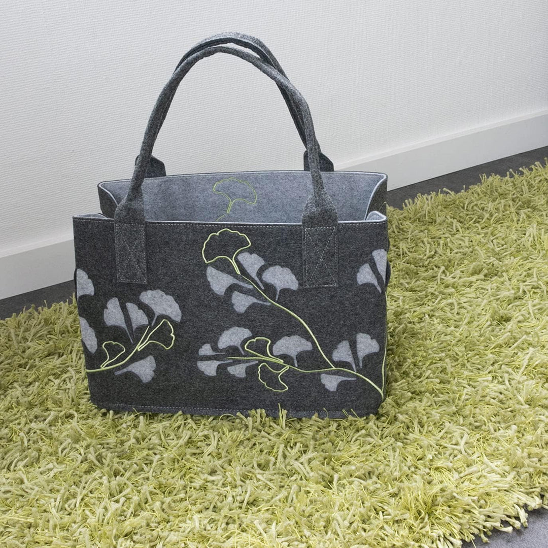 GILDE Filztasche Lotus Laser, 40 cm, Einkaufstasche/Holztasche/Strandtasche - reissfest & trägt viel