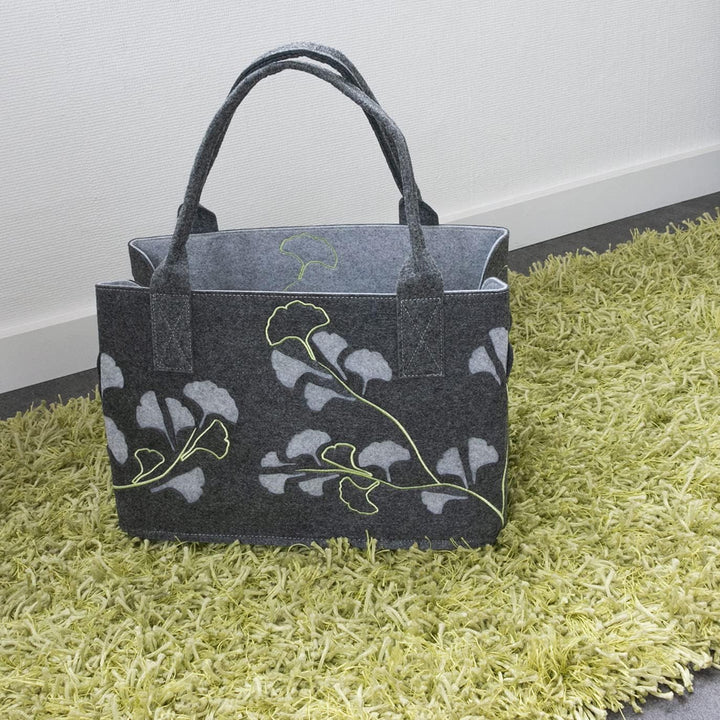 GILDE Filztasche Lotus Laser, 40 cm, Einkaufstasche/Holztasche/Strandtasche - reissfest & trägt viel