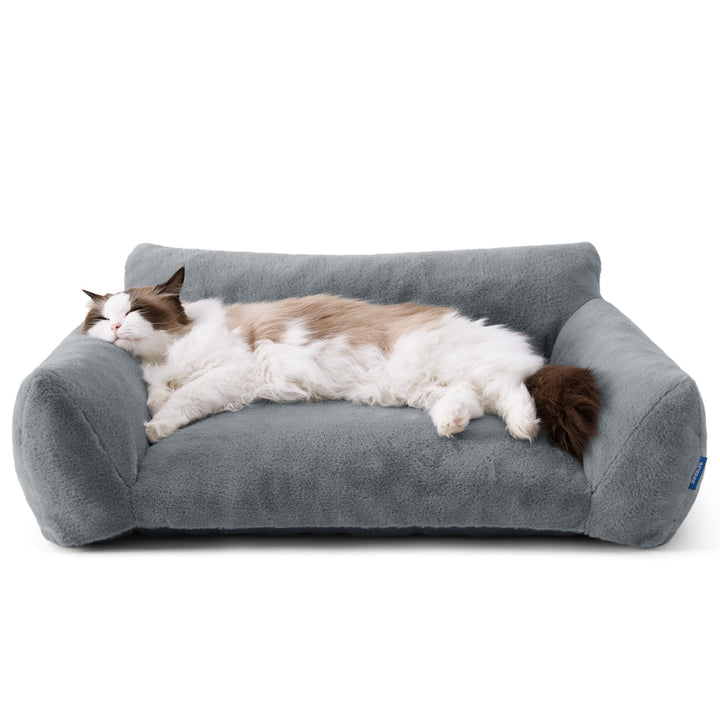 BEDSURE Katzenbett grosse Katzensofa Hundesofa, 76x51x25cm, dunkelgrau | waschbar, für kleine Hunde