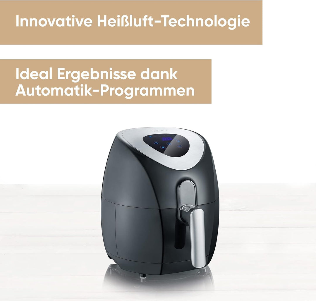 SEVERIN Heissluftfritteuse mit 6 Automatikprogrammen, Airfryer zum Frittieren ohne Fett, innovative