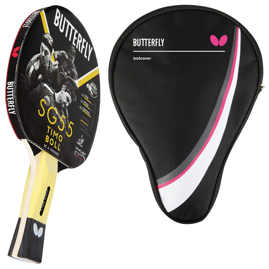 Butterfly® Timo Boll SG55 Tischtennisschläger | Tischtennis Racket Bat Hobby Training | geübte Freiz