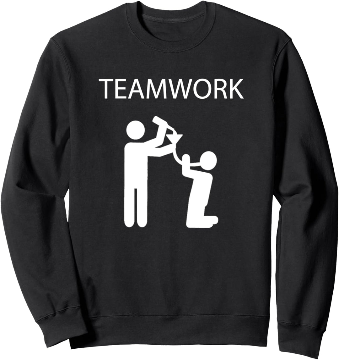 Teamwork Trichter Trink Team Lustiges Geschenk Sweatshirt
