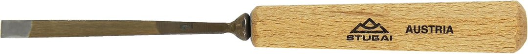 STUBAI Stemmeisen Stechbeitel Serie 52 - Form 1 | Gerades Balleisen 6 mm, mit Holzgriff, für glatte