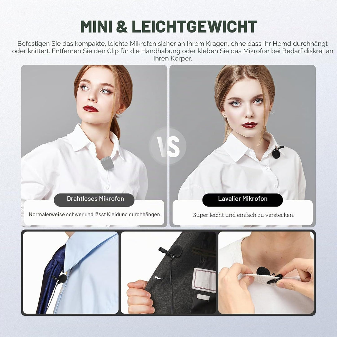 NEEWER USB A Ansteckmikrofon Mini Lavalier Mikrofon mit omnidirektionaler Richtwirkung 2m Kabel für