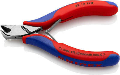 Knipex Elektronik-Schrägschneider mit Mehrkomponenten-Hüllen 120 mm 62 12 120