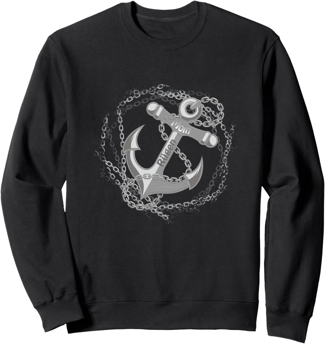 Moin Rügen mit Anker für Strandurlaub an Küste und Meer Sweatshirt