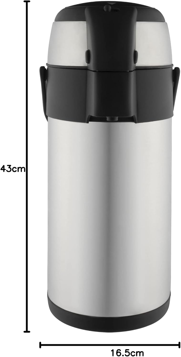 Pioneer Flasks SSR30 Isolierkanne, 18/10 Edelstahl, Argent, 3 Litre Argent 3 Litre, Argent 3 Litre
