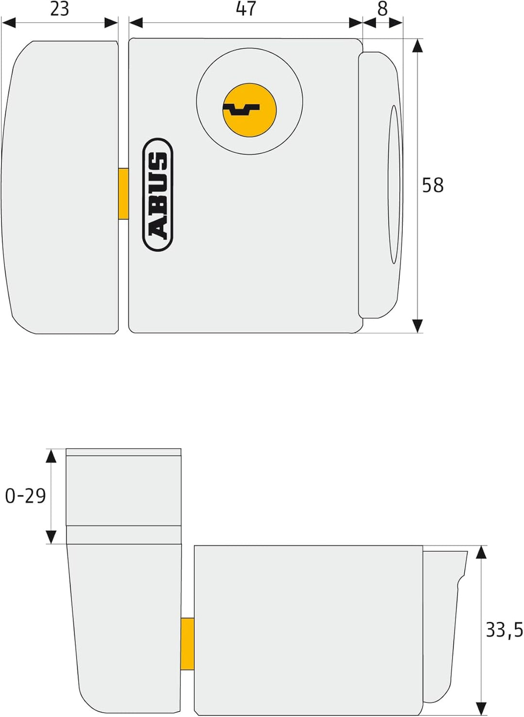 ABUS Fenster-Zusatzsicherung FTS3003 - Fensterschloss für nach innen öffnende Fenster, verschiedensc