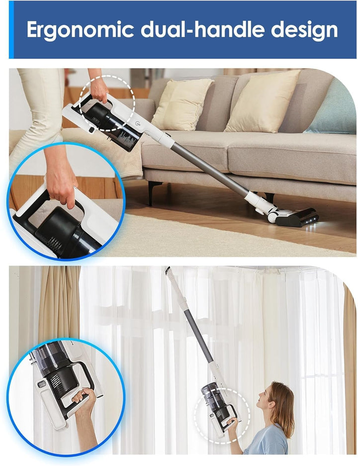 Tineco A30S Akku Staubsauger, Kabelloser Stabstaubsauger 160W 20000pa 60 Min Laufzeit, Handstaubsaug