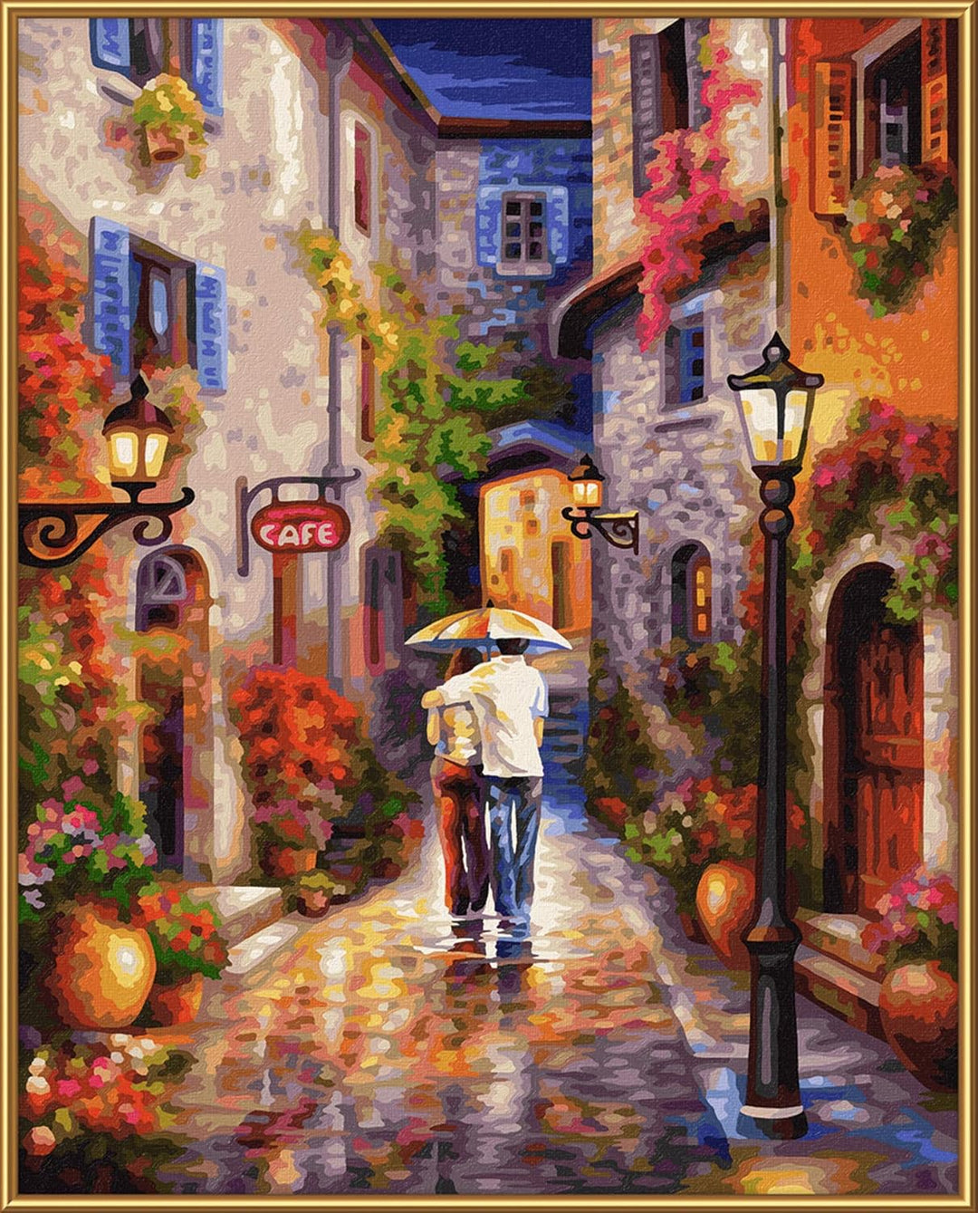 Schipper 609130788 Malen nach Zahlen - Romantische Gasse - Bilder malen für Erwachsene, inklusive Pi