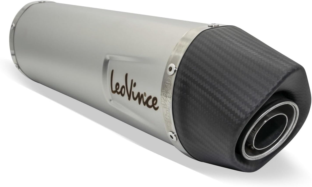 Endschalldämpfer/Auspuffanlage LeoVince SLIP-ON SBK LV ONE EVO, Edelstahl, Carbon Kappe, mit Zulassu