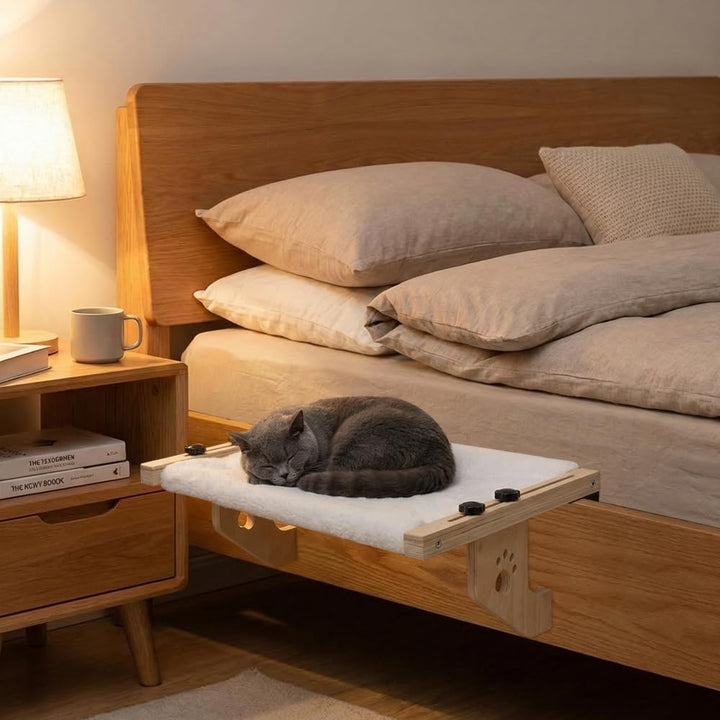 Heizungsliege Hängende Katzenhängematte, Katzen Fensterliege mit Montagezubehör Balkon Katzenbett We
