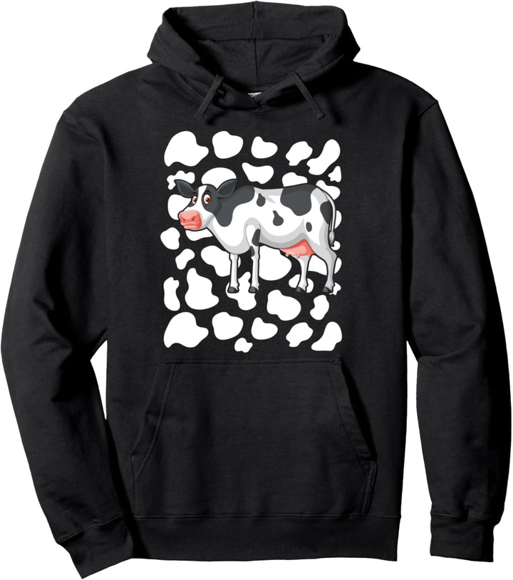 Kuh-Druck-Idee für Kinder und Halloween-Kostüm mit Kuhmotiv Pullover Hoodie