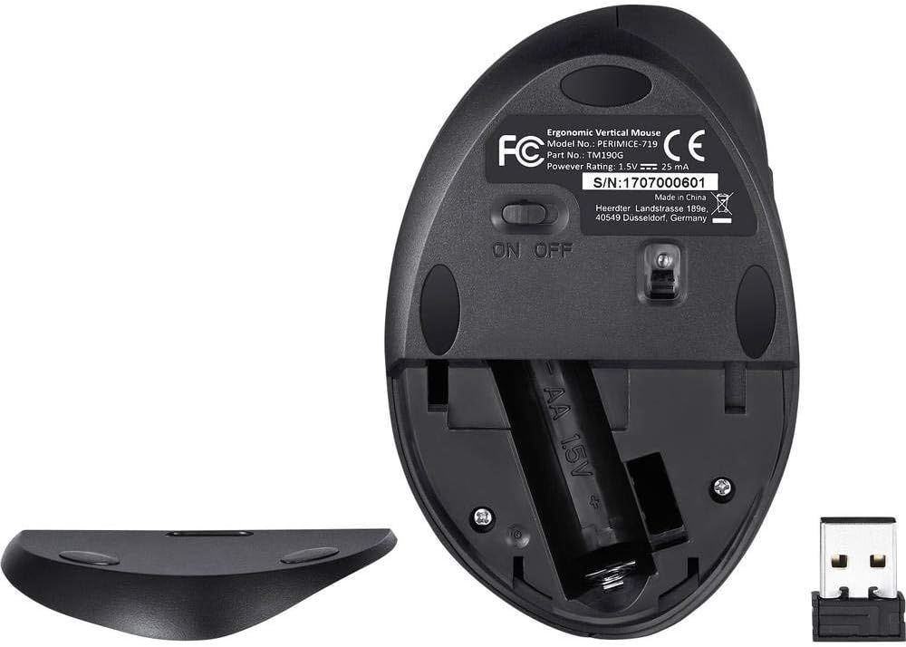 Perixx PERIMICE-719 Ergonomische Maus - Vertikales Design -Extra für kleine Handgrössen und für Unte