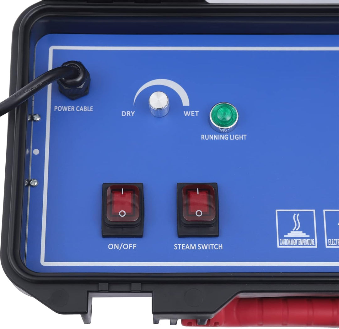 Dampfreiniger, 3KW Handgerät Hochdruck Dampfreiniger mit 10 Zubehörteilen, 6 Geschwindigkeiten einst