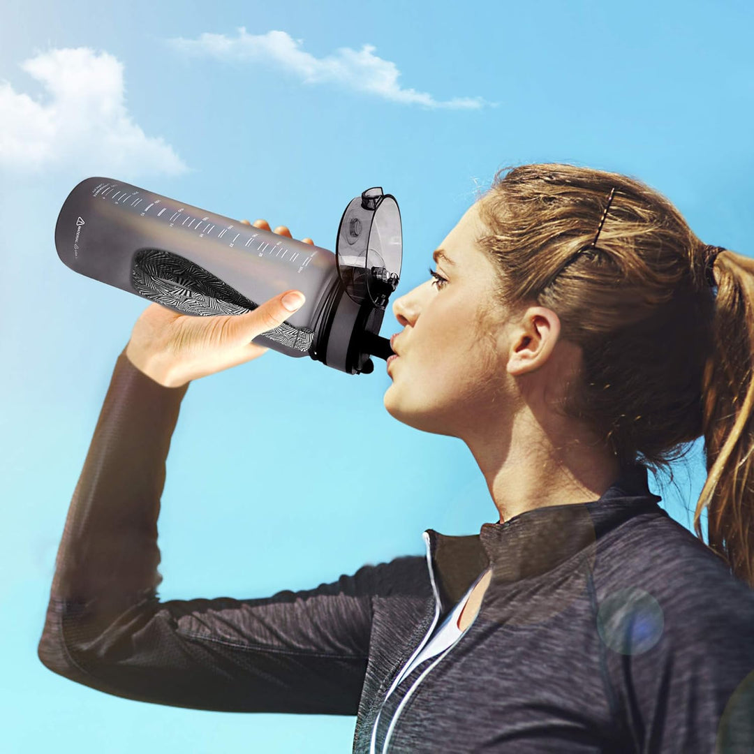 Trinkflasche 350ml I 650ml I 1L I 1,5L für Sport, Outdoor, Schule, Fitness &amp; Kinder - Wasserflasche